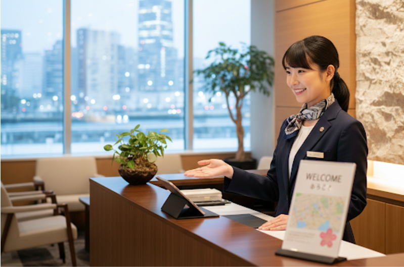 ホテルスタッフ女性フロント